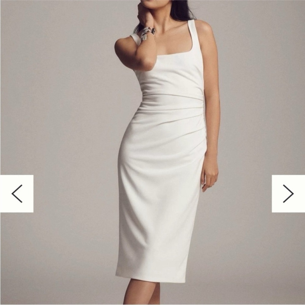 Elegant White Sleeveless Dress BHLDN Andie